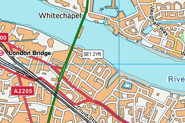 SE1 2YR map - OS VectorMap District (Ordnance Survey)