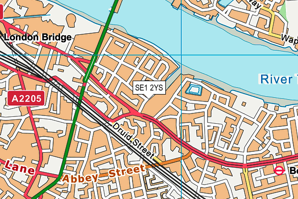 SE1 2YS map - OS VectorMap District (Ordnance Survey)