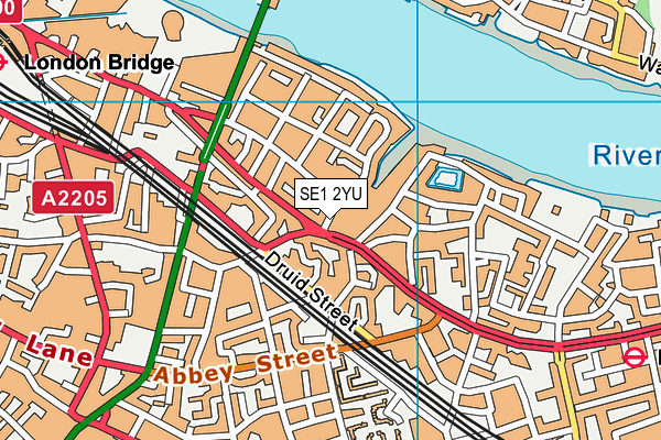 SE1 2YU map - OS VectorMap District (Ordnance Survey)