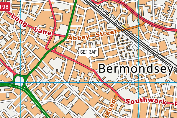 SE1 3AF map - OS VectorMap District (Ordnance Survey)