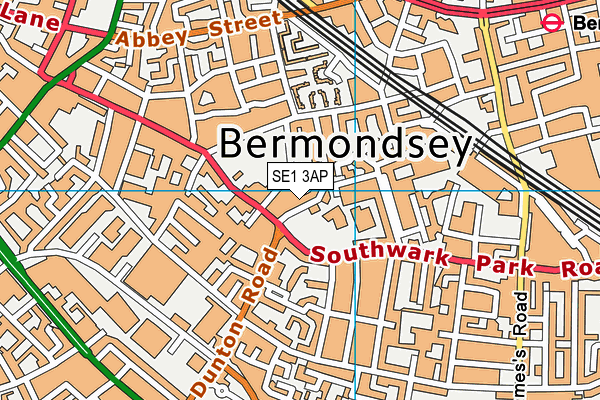 SE1 3AP map - OS VectorMap District (Ordnance Survey)
