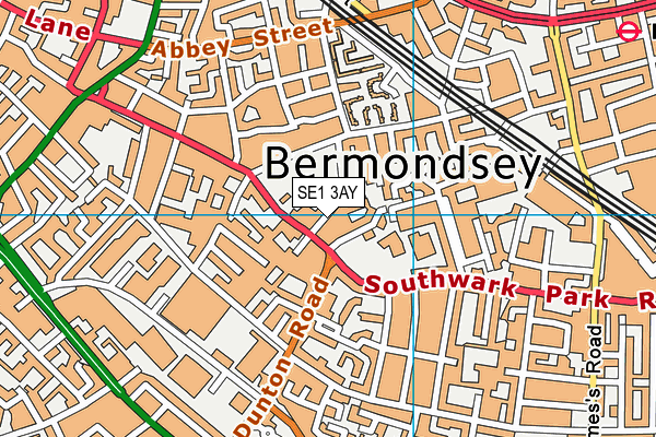 SE1 3AY map - OS VectorMap District (Ordnance Survey)