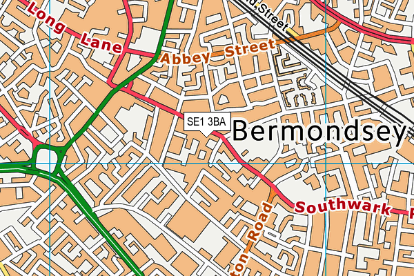 SE1 3BA map - OS VectorMap District (Ordnance Survey)