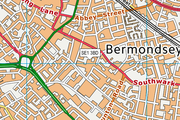 SE1 3BD map - OS VectorMap District (Ordnance Survey)