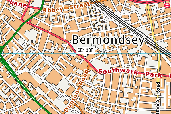 SE1 3BF map - OS VectorMap District (Ordnance Survey)