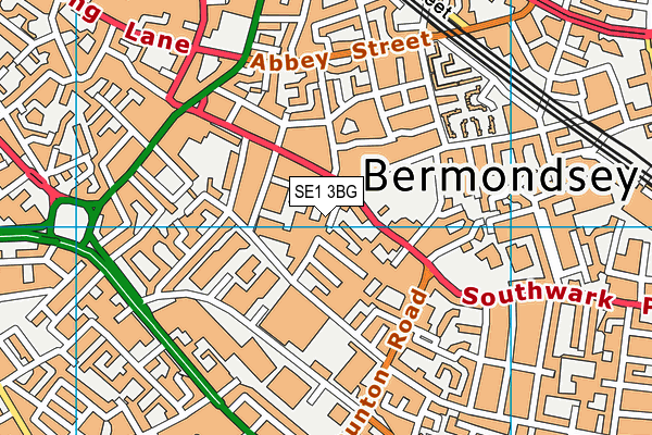 SE1 3BG map - OS VectorMap District (Ordnance Survey)