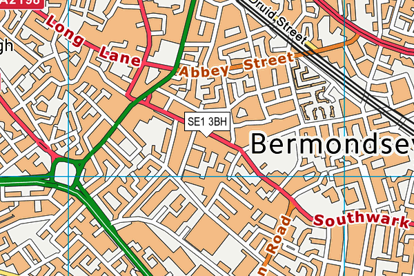 SE1 3BH map - OS VectorMap District (Ordnance Survey)