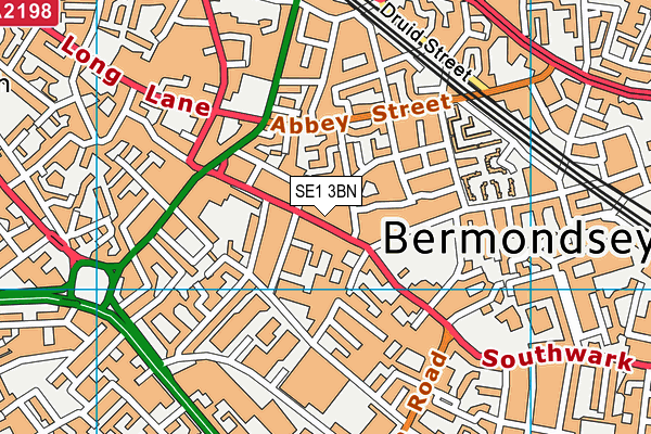 SE1 3BN map - OS VectorMap District (Ordnance Survey)