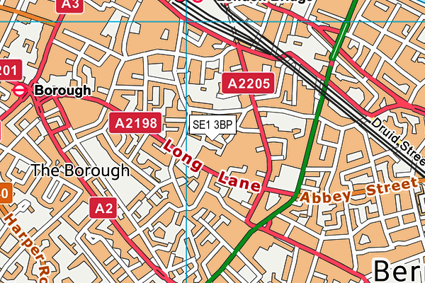 SE1 3BP map - OS VectorMap District (Ordnance Survey)