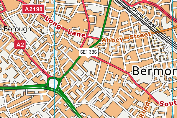 SE1 3BS map - OS VectorMap District (Ordnance Survey)
