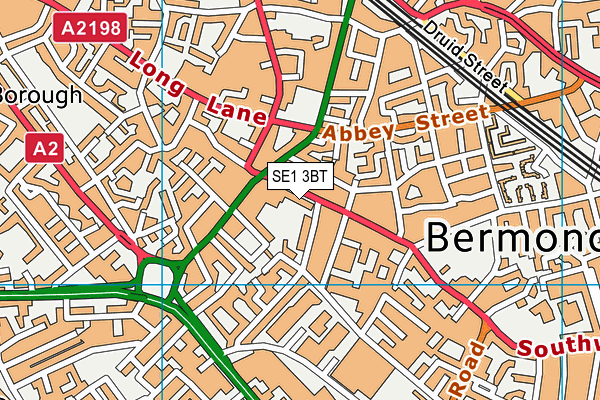 SE1 3BT map - OS VectorMap District (Ordnance Survey)