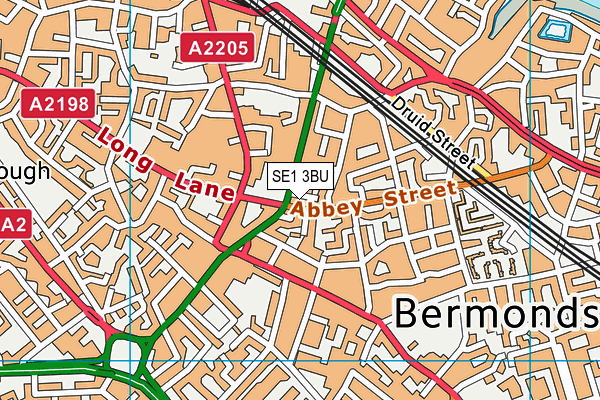 SE1 3BU map - OS VectorMap District (Ordnance Survey)