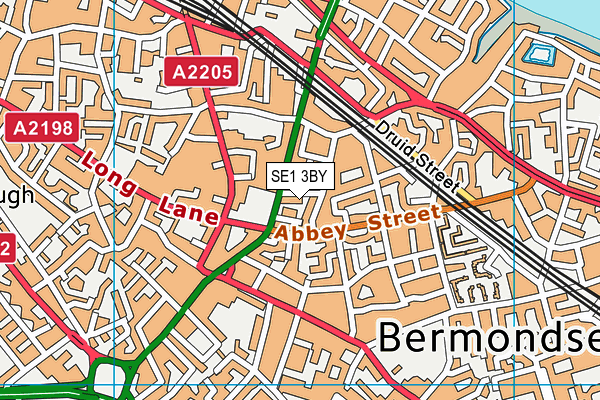 SE1 3BY map - OS VectorMap District (Ordnance Survey)