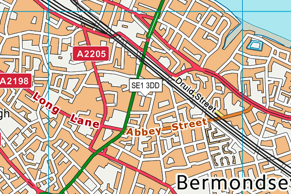 SE1 3DD map - OS VectorMap District (Ordnance Survey)