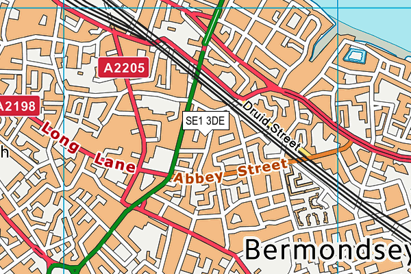 SE1 3DE map - OS VectorMap District (Ordnance Survey)