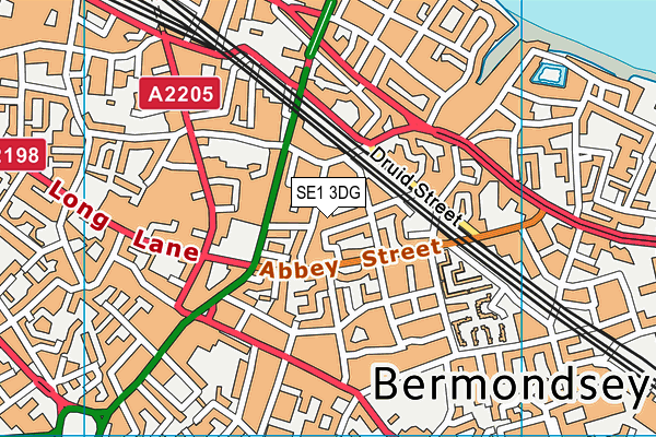 SE1 3DG map - OS VectorMap District (Ordnance Survey)