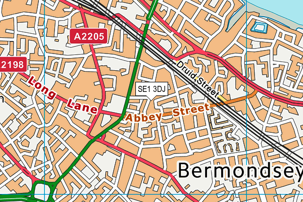 SE1 3DJ map - OS VectorMap District (Ordnance Survey)