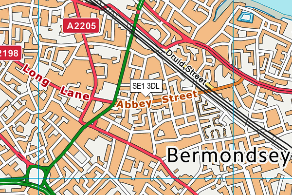 SE1 3DL map - OS VectorMap District (Ordnance Survey)