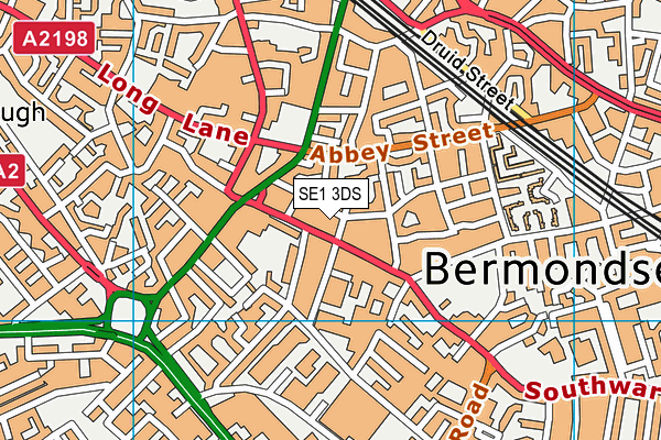 SE1 3DS map - OS VectorMap District (Ordnance Survey)
