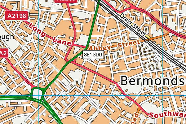 SE1 3DU map - OS VectorMap District (Ordnance Survey)