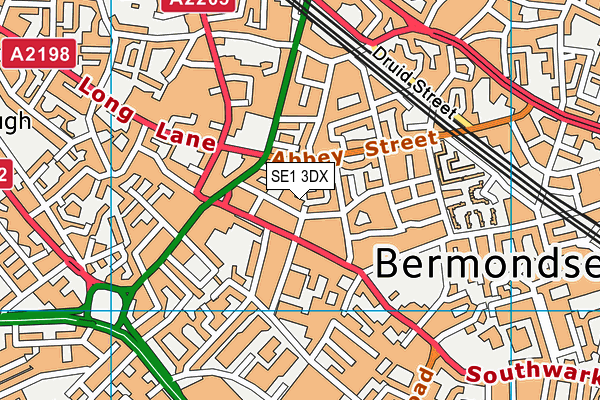 SE1 3DX map - OS VectorMap District (Ordnance Survey)