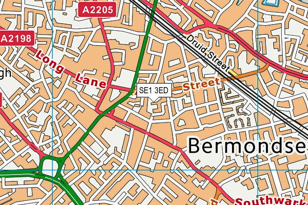 SE1 3ED map - OS VectorMap District (Ordnance Survey)