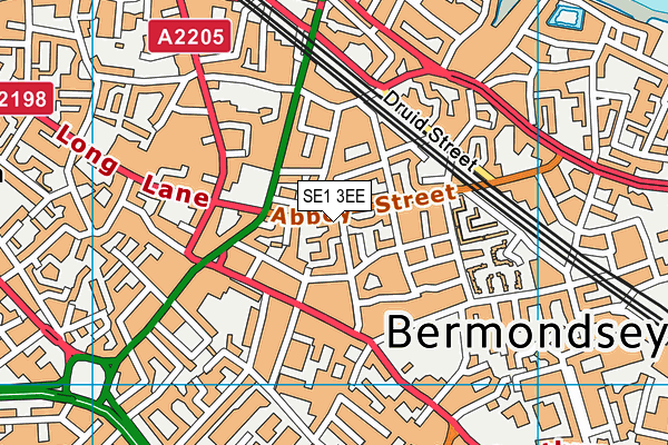 SE1 3EE map - OS VectorMap District (Ordnance Survey)