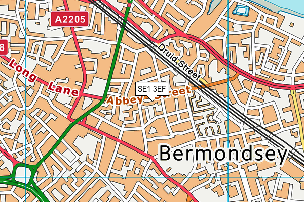 SE1 3EF map - OS VectorMap District (Ordnance Survey)