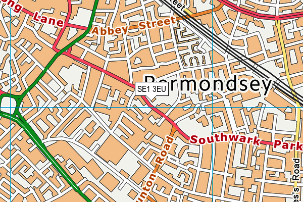 SE1 3EU map - OS VectorMap District (Ordnance Survey)