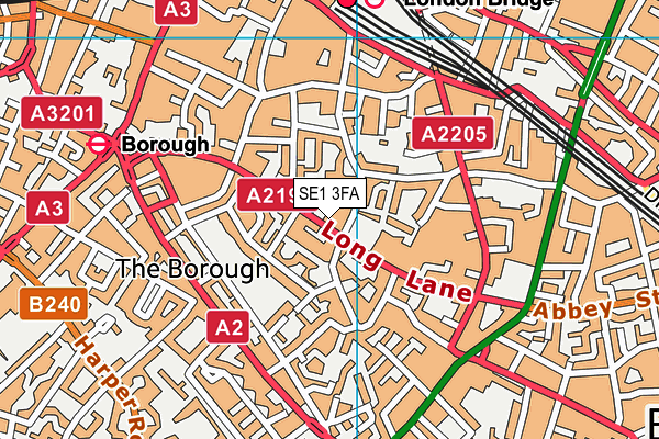SE1 3FA map - OS VectorMap District (Ordnance Survey)