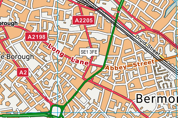 SE1 3FE map - OS VectorMap District (Ordnance Survey)