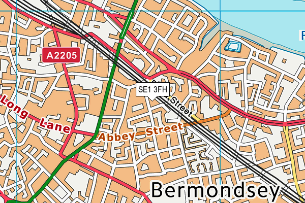 SE1 3FH map - OS VectorMap District (Ordnance Survey)