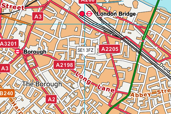SE1 3FZ map - OS VectorMap District (Ordnance Survey)