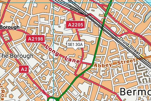 SE1 3GA map - OS VectorMap District (Ordnance Survey)