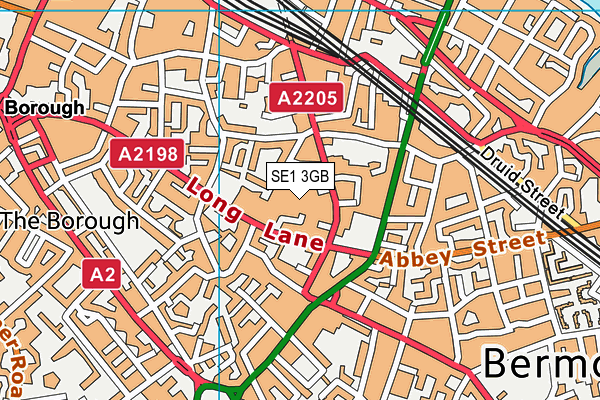 SE1 3GB map - OS VectorMap District (Ordnance Survey)