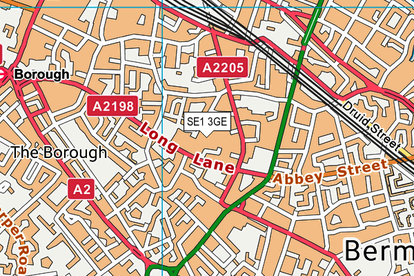 SE1 3GE map - OS VectorMap District (Ordnance Survey)