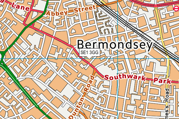 SE1 3GG map - OS VectorMap District (Ordnance Survey)