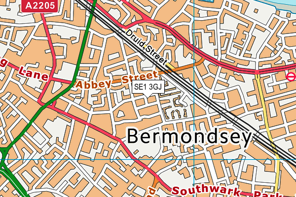SE1 3GJ map - OS VectorMap District (Ordnance Survey)