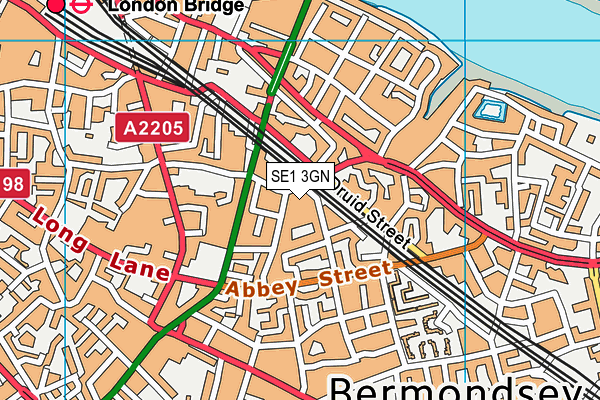 SE1 3GN map - OS VectorMap District (Ordnance Survey)