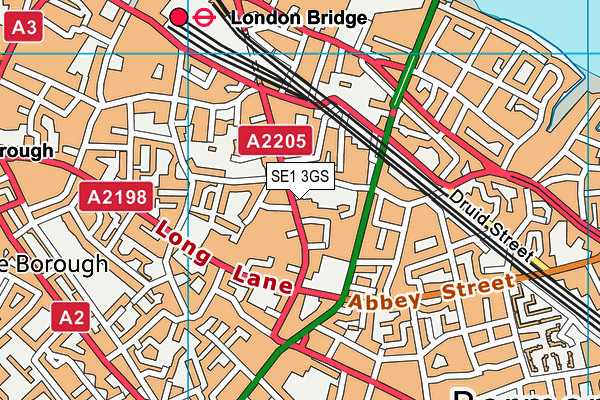 Tanner Street Park map (SE1 3GS) - OS VectorMap District (Ordnance Survey)