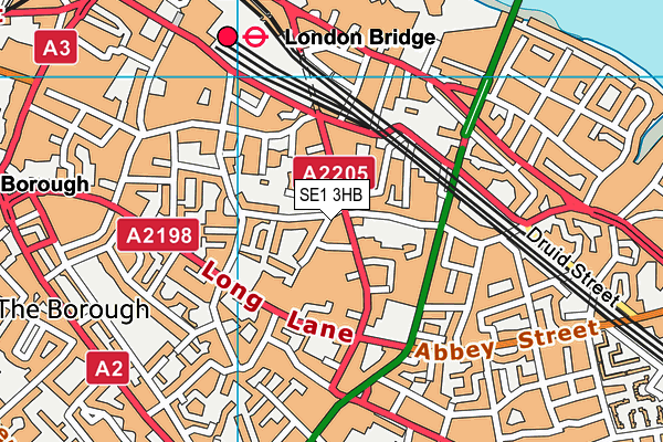 SE1 3HB map - OS VectorMap District (Ordnance Survey)