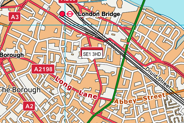 SE1 3HD map - OS VectorMap District (Ordnance Survey)