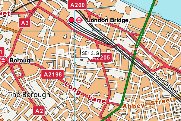 SE1 3JG map - OS VectorMap District (Ordnance Survey)