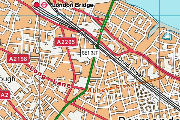 SE1 3JT map - OS VectorMap District (Ordnance Survey)