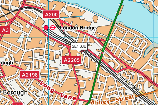 SE1 3JU map - OS VectorMap District (Ordnance Survey)