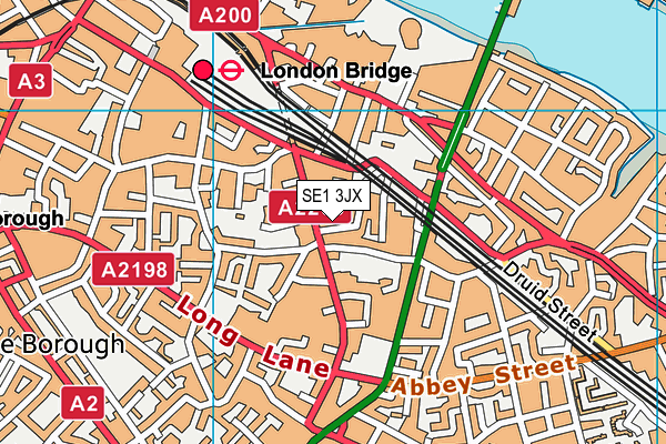 SE1 3JX map - OS VectorMap District (Ordnance Survey)