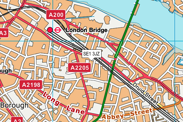 SE1 3JZ map - OS VectorMap District (Ordnance Survey)
