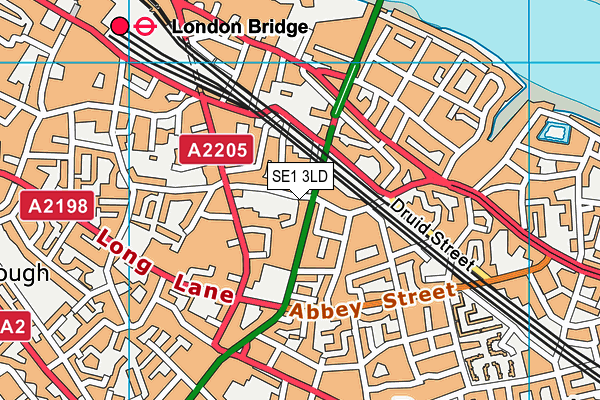 SE1 3LD map - OS VectorMap District (Ordnance Survey)