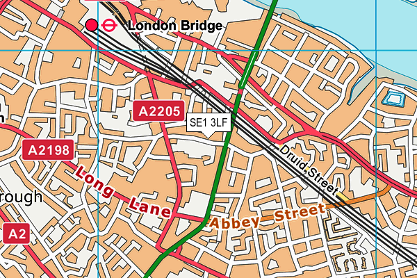 SE1 3LF map - OS VectorMap District (Ordnance Survey)