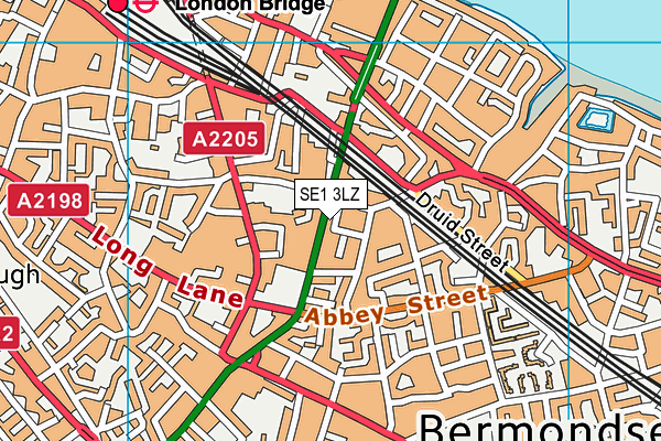 SE1 3LZ map - OS VectorMap District (Ordnance Survey)